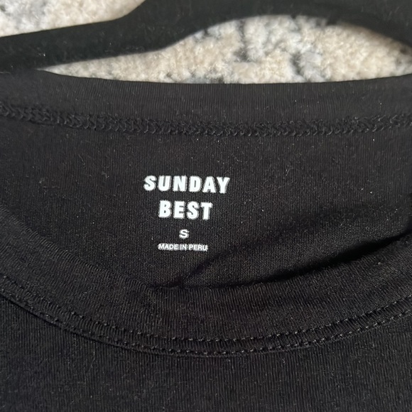 Sunday best black shirt sleeve tee - Picture 3 of 5